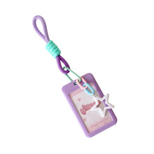 Joli porte-carte photo Kpops avec porte-clés, manchon de-Violet