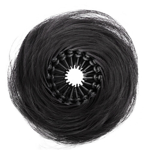 Postiche chignon Extensions de cheveux postiche à-Noir naturel