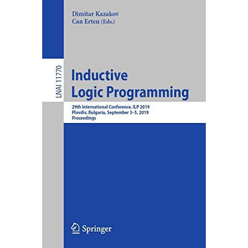 Inductive Logic Programming 29th International Conference ILP 2019 Plo