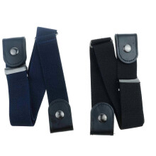 2 Pack No Buckle Belts for Men, Women's Belts, Durable Invisible Adjustable Waist Belt Buckless Stretch Belt, Buckless Belt for Men, Women
