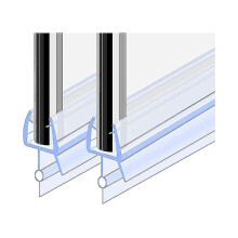 Aleko Shower Door Seal 100cm 2pcs For 4-6mm Glass, Folding Barrier Shower Enclosure Seal, Replacement Seal, Straight/curved Glass Shower Door Seal