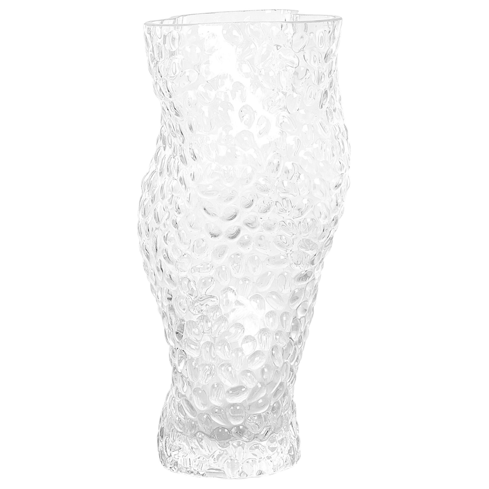 Beliani Flower Vase Elatos Glass 23 Cm Transparent