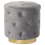 Beliani Pouffe CARROLLTON Velvet Light Grey 1