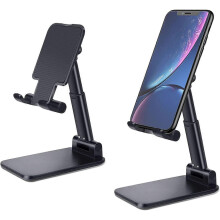 Mobiltelefonställ för skrivbord, vinkelhöjdjusterbar telefonhållare för kontor, kompatibel med iPhone