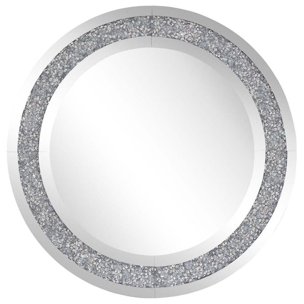 Beliani Wall Mirror Erbray 70 Cm 70 Cm Silver