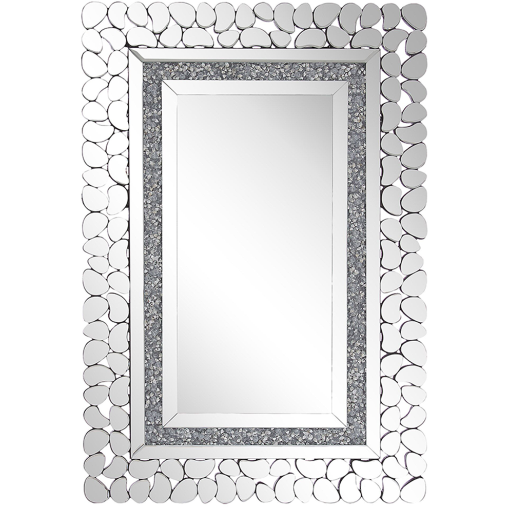 Beliani Wall Mirror Pabu 60 Cm 90 Cm Silver