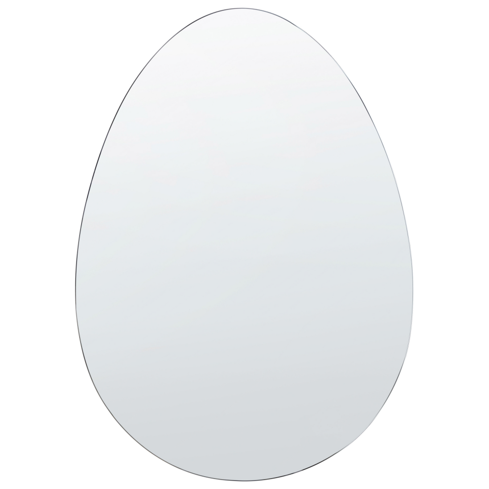 Beliani Wall Mirror Montresor 50 Cm 70 Cm Silver