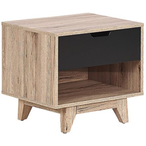 Beliani 1 Drawer Bedside Table SPENCER Black