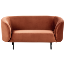 Sofa 2 Seater LOEN Velvet Orange