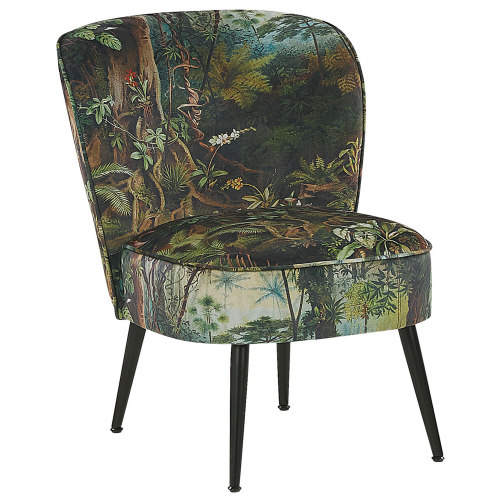 Beliani Armchair VOSS Fabric Dark Green