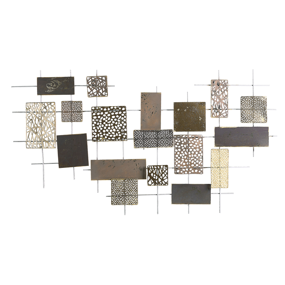 Beliani Wall Decor Astatine Metal 50 Cm Gold