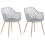 Beliani Set of 2 Dining Chairs NASHUA Light Grey 1