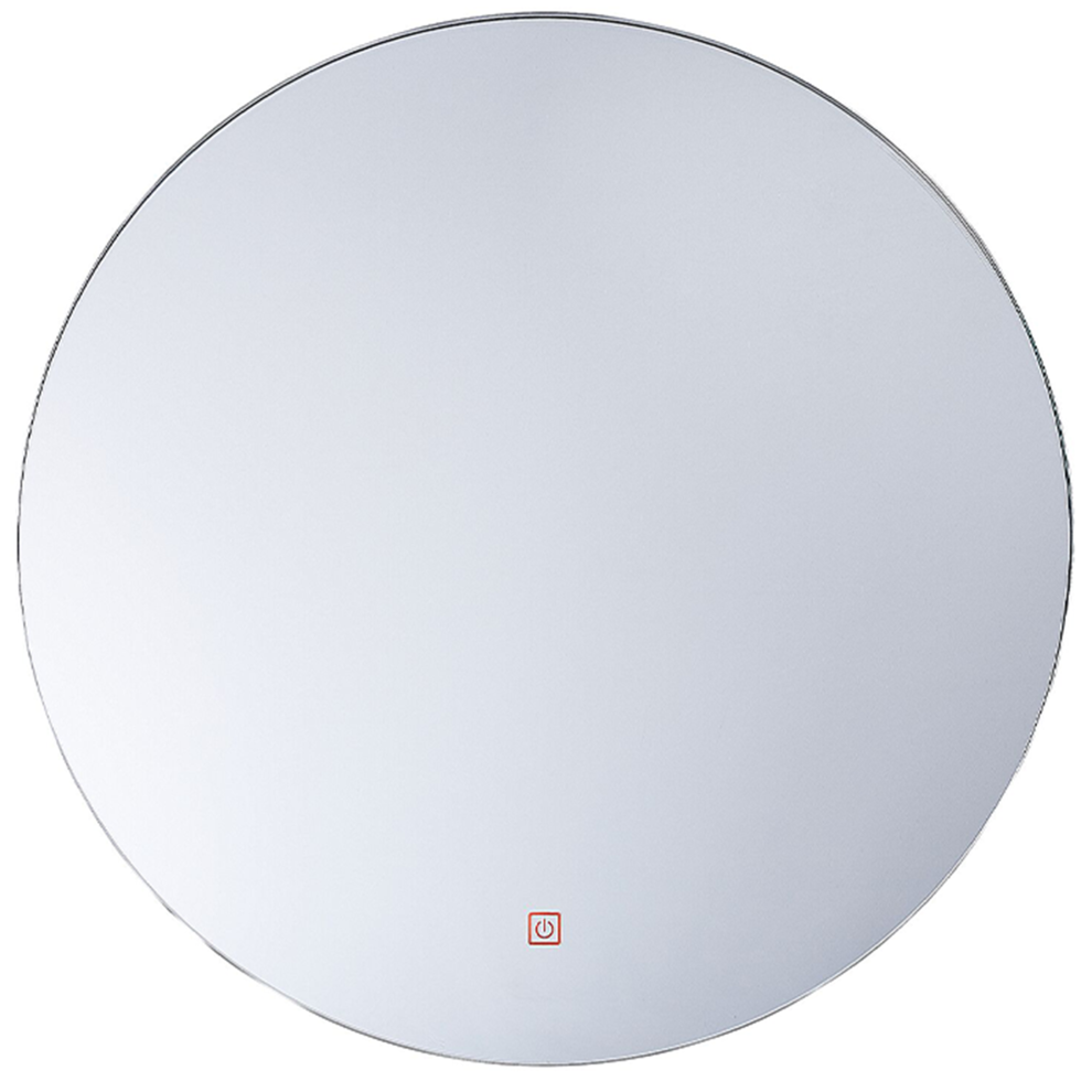 Beliani Led Bathroom Mirror Callac 60 Cm 60 Cm Silver