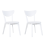 Beliani Set of 2 Dining Chairs ROXBY White 1