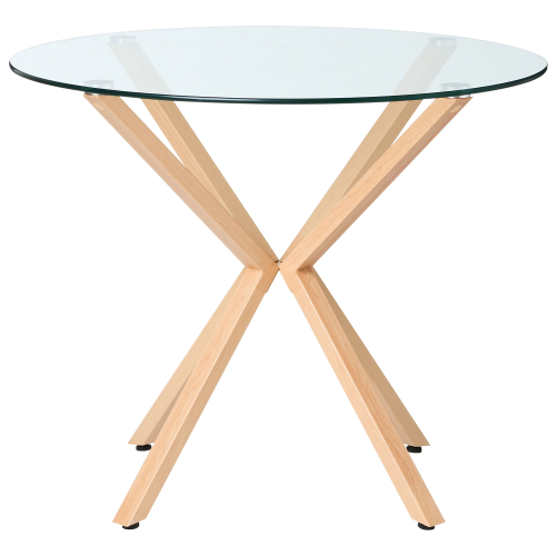 Beliani Dining Table ALTURA Transparent 90 cm 90 cm