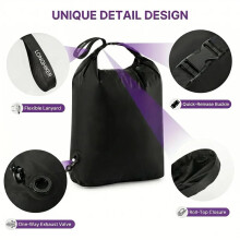 24L Hand Roll Kompressionslagerbeutel Reisegepäckwürfel Wiederverwendbarer Kleiderorganisator Versiegelte Packtasche Weiß