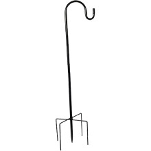 Piquet de jardin robuste en forme de crochet de berger pour mangeoire Ă oiseaux ou plante, base Ă 5