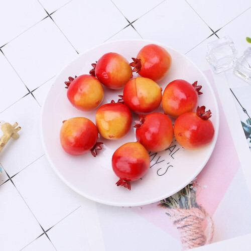 20pcs Lifelike Simulation Artificial Pomegranate Fake Fruit Home Party Decor 2
