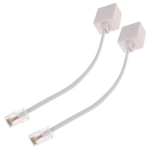 2 adaptateurs RJ11 vers RJ45 (téléphone vers Ethernet) 1
