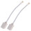 2 adaptateurs RJ11 vers RJ45 (téléphone vers Ethernet) 3