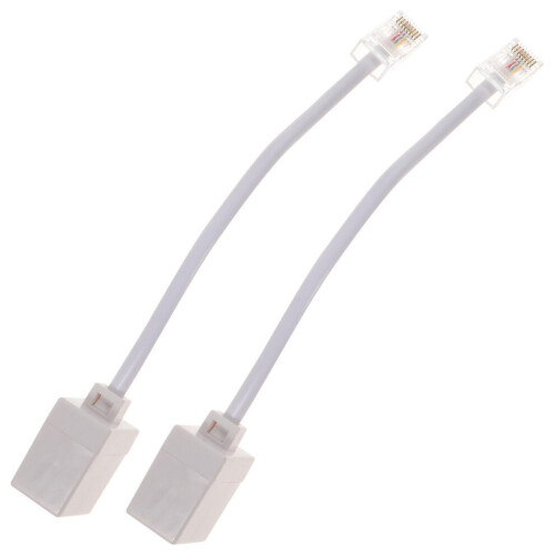 2 adaptateurs RJ11 vers RJ45 (téléphone vers Ethernet) 2