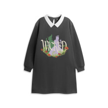 (5-6 Years) Wicked Sweatshirt Dress (Girls Black)