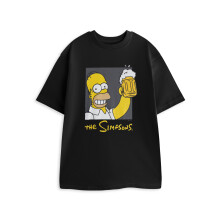 (Large) The Simpsons Short Sleeved T-Shirt (Mens Black)