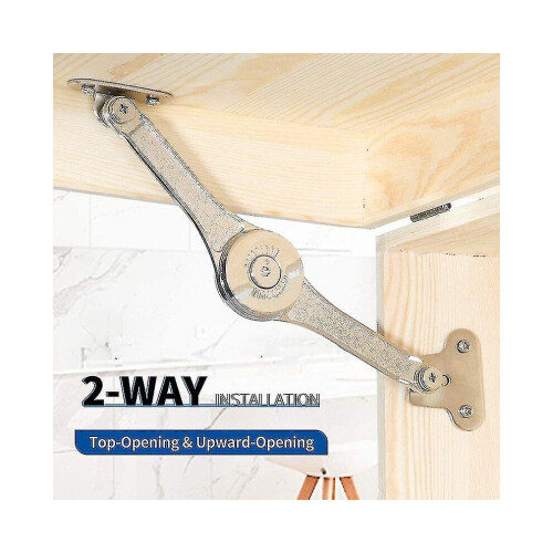2pcs Heavy Duty Lid Support Hinges Soft Close Folding Lid Stay Hinge Keep Lid Hinge Open For Cabinet 1