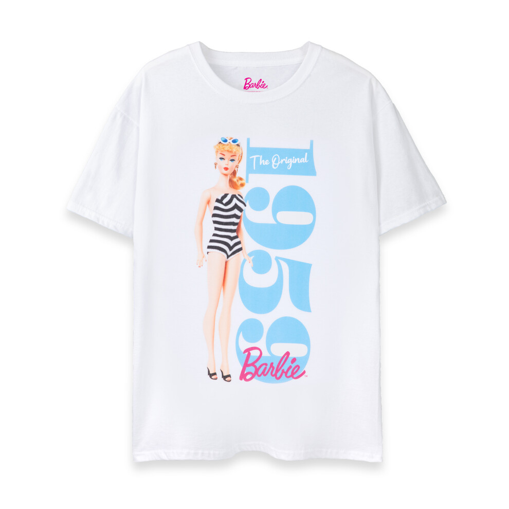 Barbie (Xx-Large) Short Sleeved T-Shirt (Womens White)
