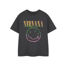 (11-12 Years) Nirvana Short Sleeved T-Shirt (Unisex Kids Black)
