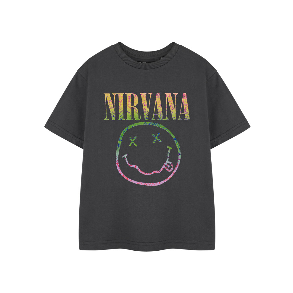 Nirvana (11-12 Years) Short Sleeved T-Shirt (Unisex Kids Black)