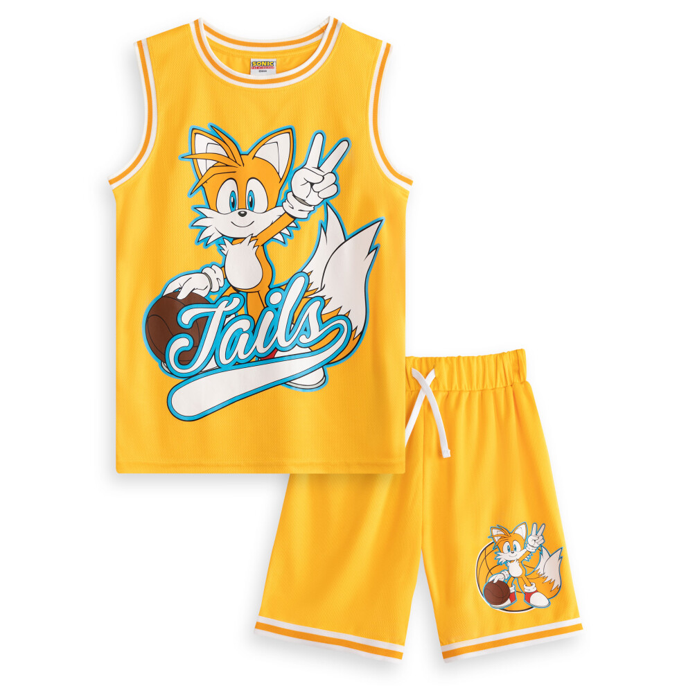 Sonic The Hedgehog (8-9 Years) 2 Piece Basketball Set (Boys Yellow)