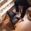 Traderight Small Step Ladder Foldable 150KG Carbon Steel Kitchen Steps Black 1