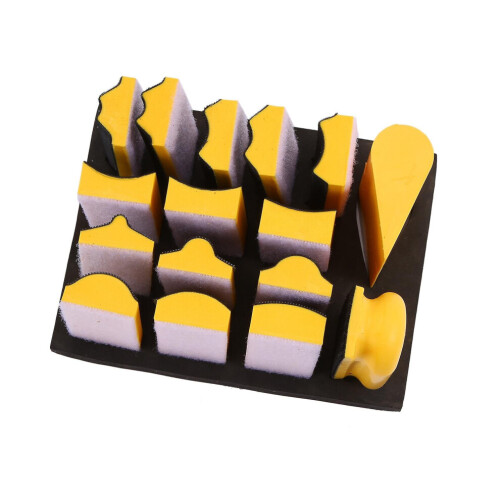 16pcs/set Sanding Pad 40x100mm Shaped Hand Sanding Block Sanding Disc Grinding Sponge For Hook 2