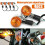 4 clignotants de moto à LED orange pour 3