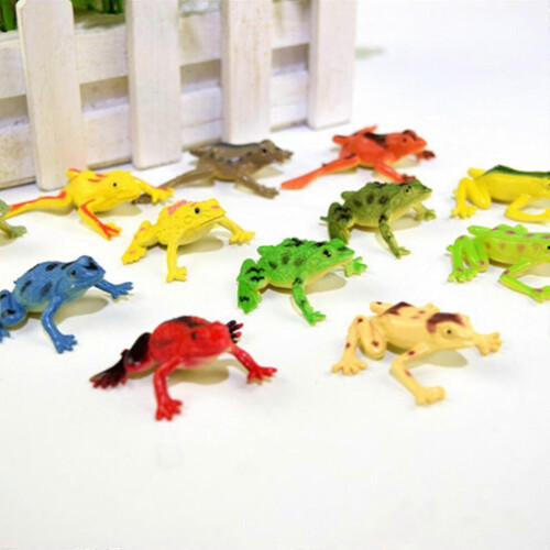 12-Piece Frog Figure Set - UK Educational Biology Learning Props 1