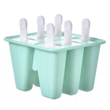 Popsicle Molds 6 ice trays Silicone Ice Pop Molds Reusable Easy Release Ice Pop Maker Popsicle with handle