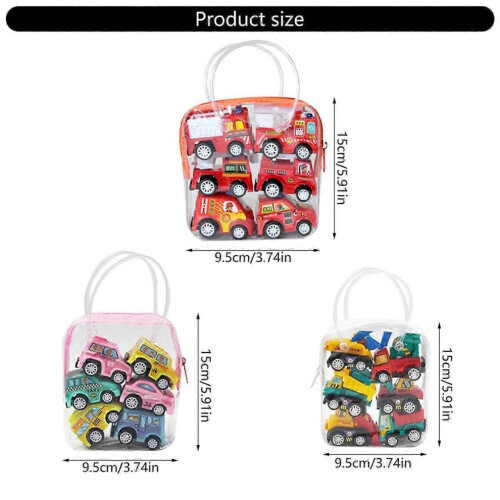 Set di 6 veicoli a spinta per bambini e bambine, modelli assortiti, struttura robusta, perfetti per 2