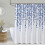 Shower Curtain Soft Splash-proof Polyester Floral Printing Bathroom Drape for Daily Use 4