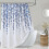 Shower Curtain Soft Splash-proof Polyester Floral Printing Bathroom Drape for Daily Use 3