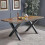 Ensemble de 2 pieds de table en acier en forme de X 3