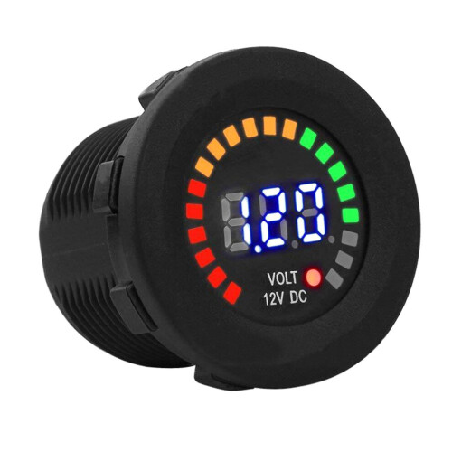 Digitales Voltmeter für Auto und Boot, Spannungsanzeige mit LED-Display, 12 V DC 1
