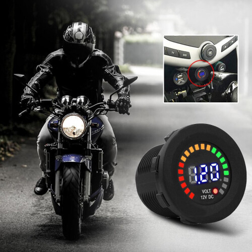 Digitales Voltmeter für Auto und Boot, Spannungsanzeige mit LED-Display, 12 V DC 2