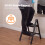 Traderight Small Step Ladder Foldable 150KG Carbon Steel Kitchen Steps Black 4