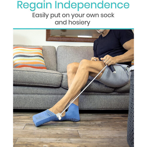 Sock Aid - Easy On And Off Stocking Slider - Pulling Assist Device - Compression Sock Helper Aide Tool 2