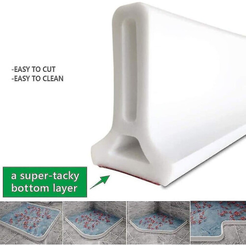Folding Water Retention Strip For Shower, Self-adhesive Silicone 2