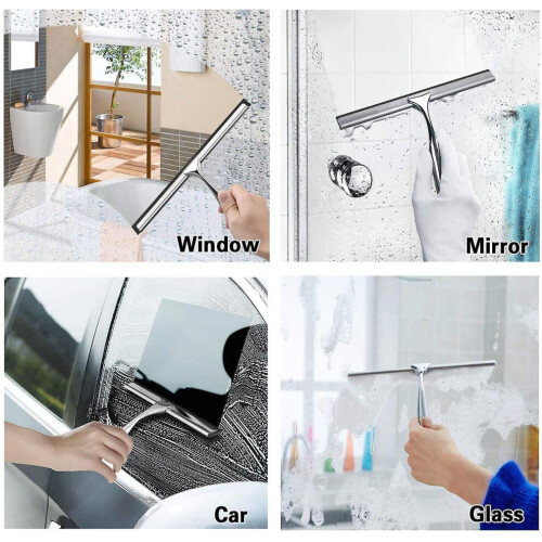 Sunrain Window Wiper Squeegee Compatible With Window Scraper Compatible With Shower Window 10in 1
