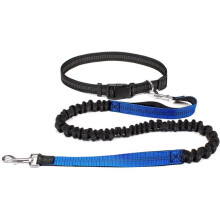 Hand Free Dog Leash for Pet Walking Jogging Adjustable Dog Leash Waist Belt Chest Strap Traction Rope Black+