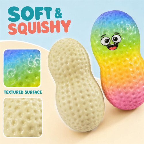 3 PCS Crunchy Peanut Squishy, Random Colour for  Face Squishy Peanut Durable Material Stress Relief Tools 2