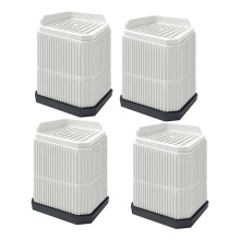 Paquete de 4 Elevadores de Muebles, Bloques de Altura Apilables de Plástico, A Prueba de Humedad para Mesa, Sofá y Silla